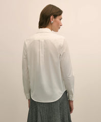 Supima® Cotton Beaded-Trim Poplin Shirt