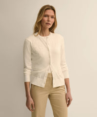 Supima® Cotton Floral Embroidered Cardigan