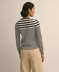 Supima® Cotton Variegated Stripe Cardigan