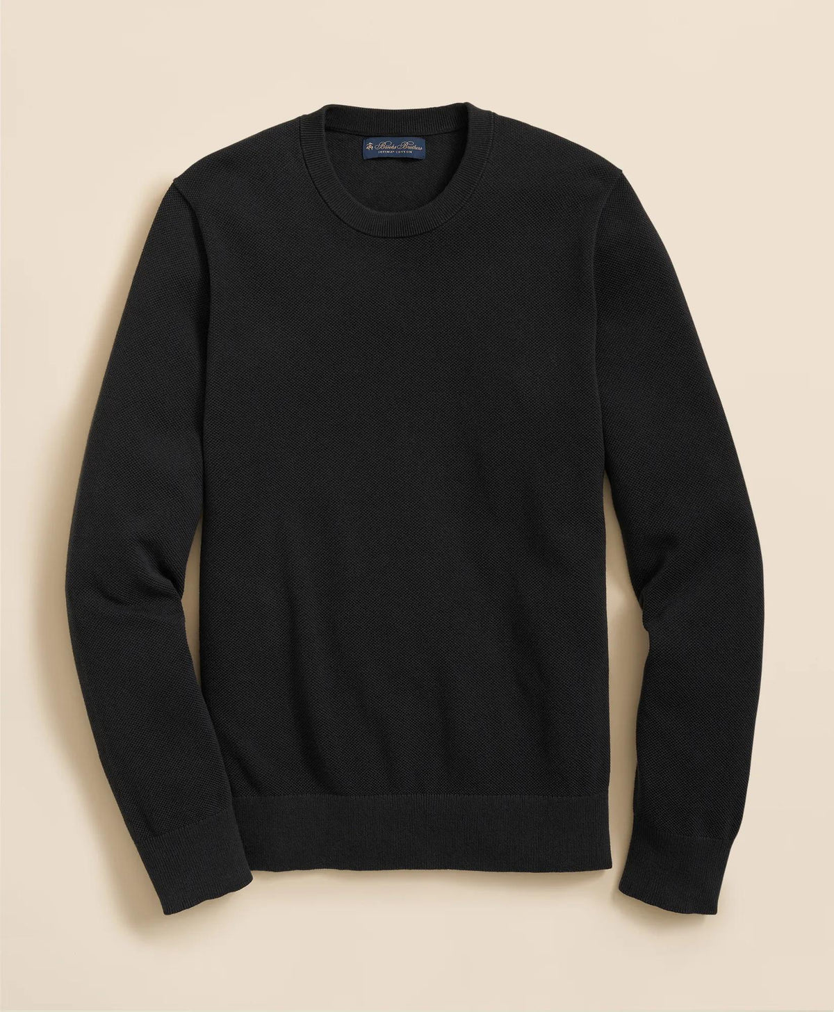 Supima® Cotton Pique Crewneck Sweater