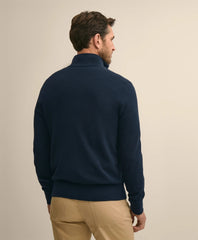 Supima® Cotton Pique Quarter-Zip Sweater