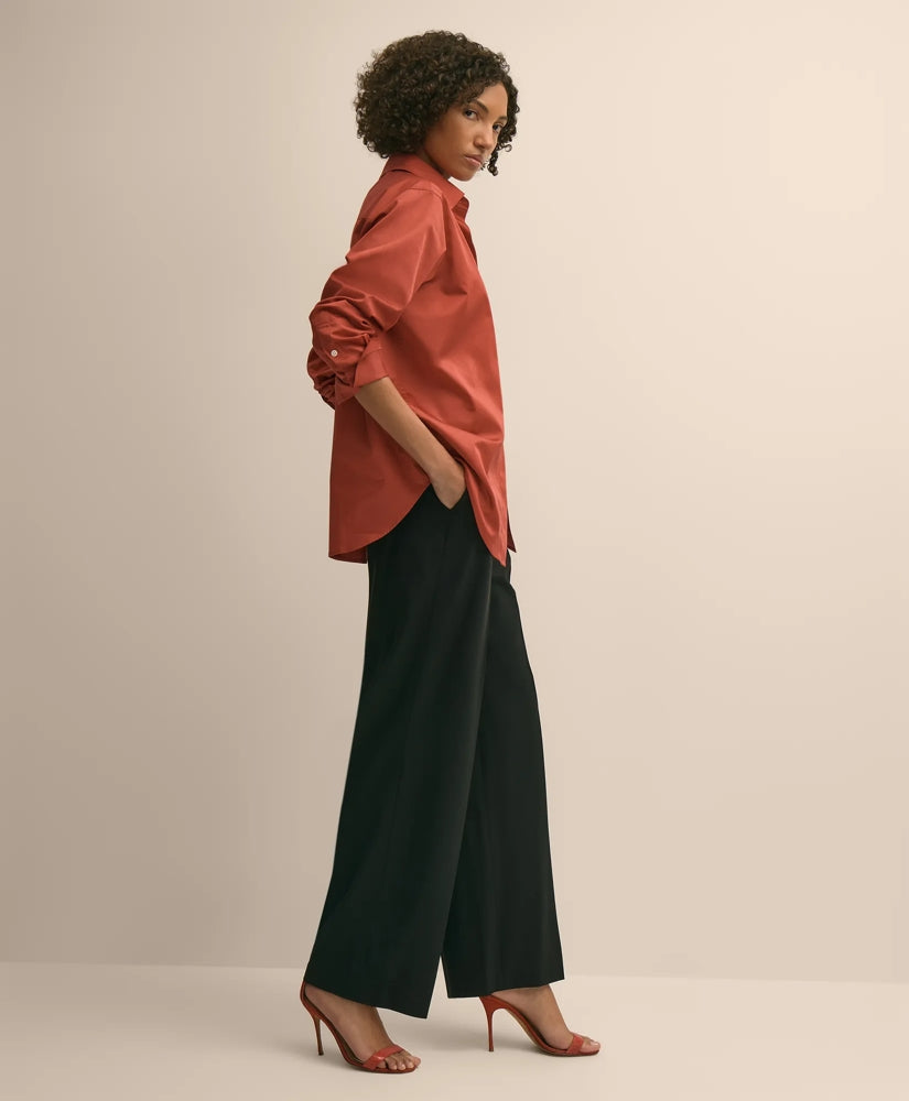 Supima® Cotton Sateen Relaxed Shirt
