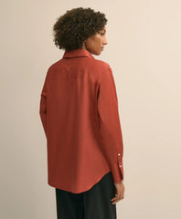 Supima® Cotton Sateen Relaxed Shirt