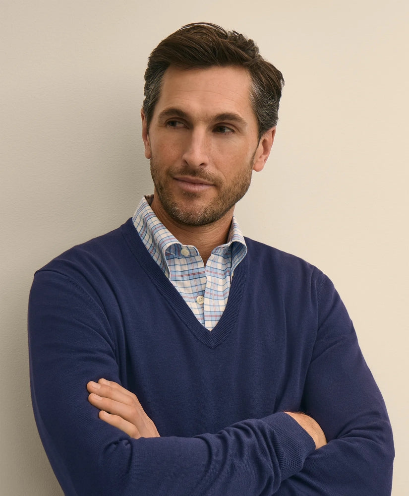 Supima® Cotton V-Neck Sweater