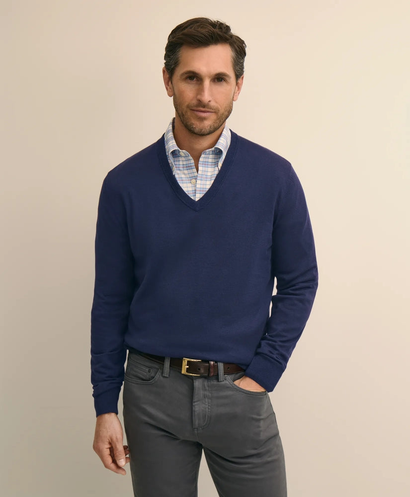 Supima® Cotton V-Neck Sweater