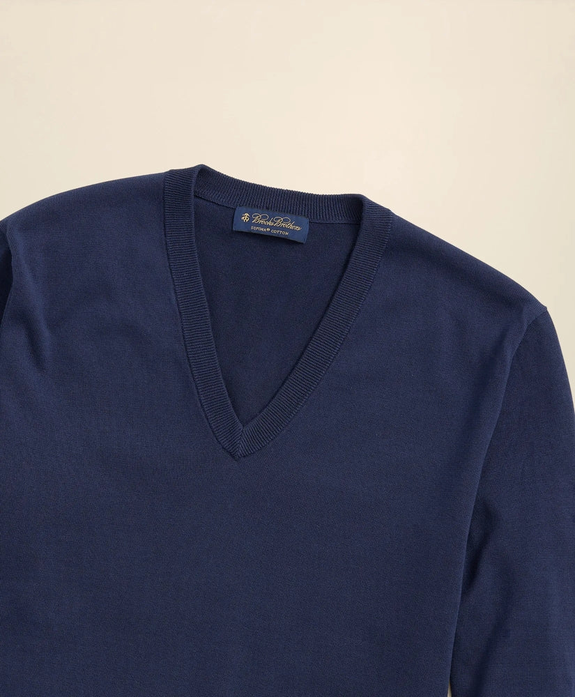 Supima® Cotton V-Neck Sweater