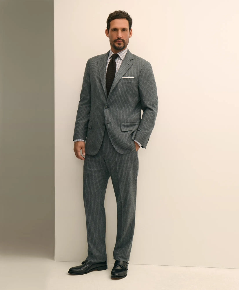 No. 1 Sack Suit in Pinstripe Wool Flannel