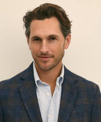 Traditional Fit Wool-Cotton-Silk-Cashmere Hopsack Check Sport Coat