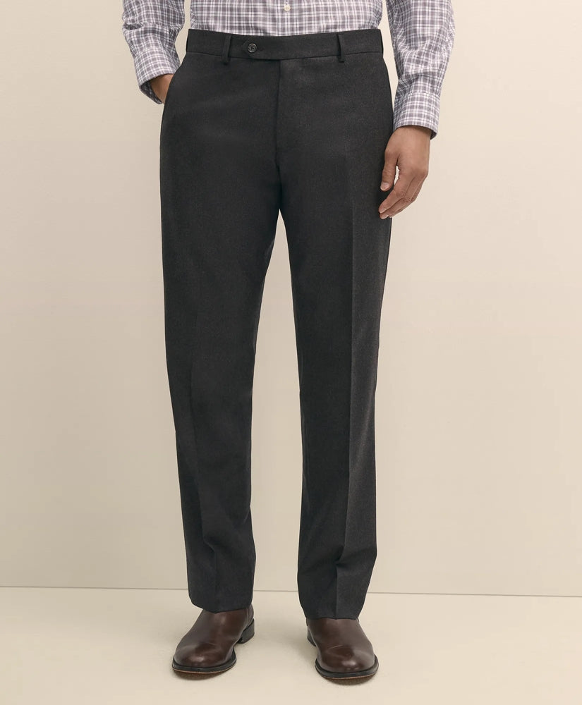 Traditional Fit Wool Flannel Dress Pants