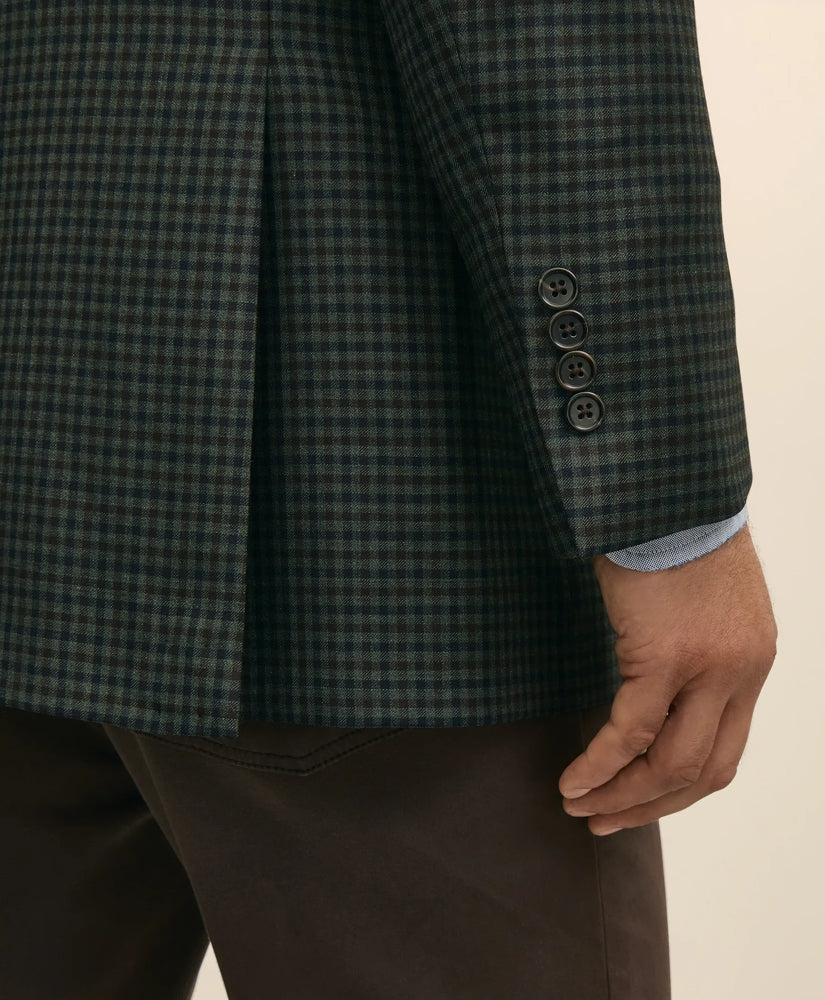 Traditional Fit Wool Gingham Sport Coat