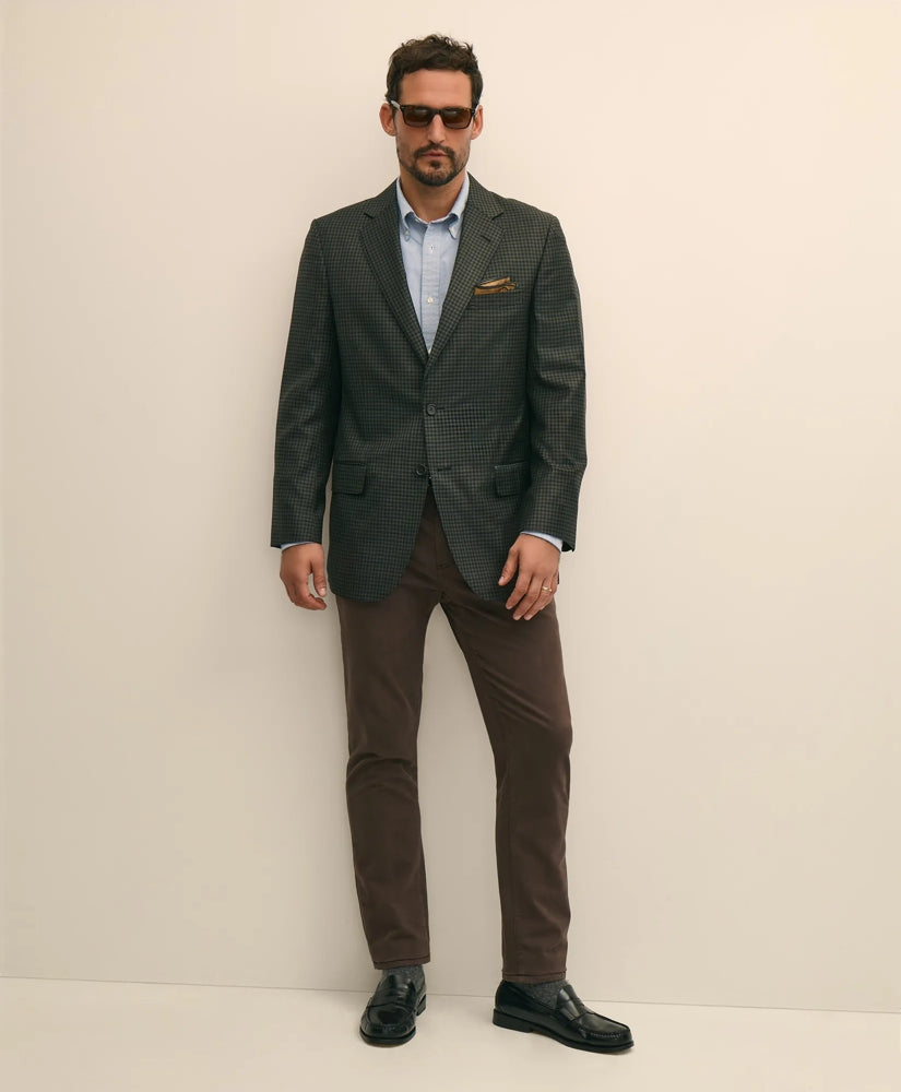 Traditional Fit Wool Gingham Sport Coat