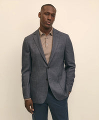 Traditional Fit Wool Hopsack Gingham Sport Coat