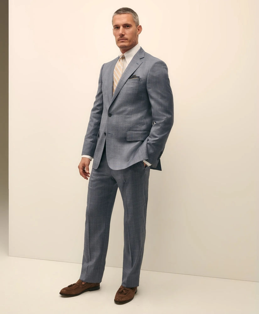 Traditional Fit Wool Overcheck 1818 Suit