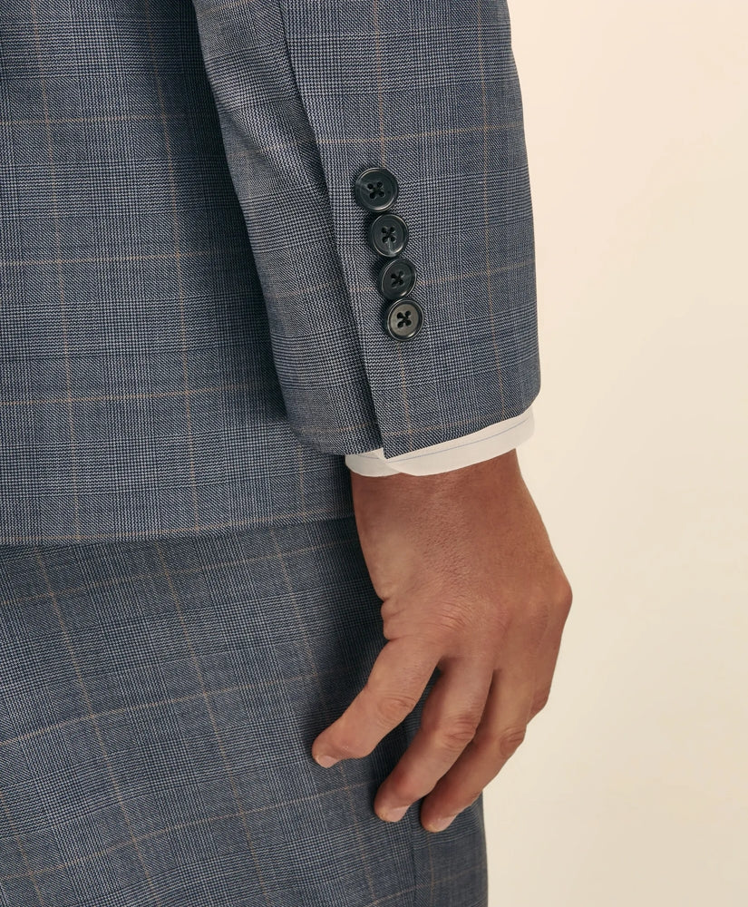 Traditional Fit Wool Overcheck 1818 Suit