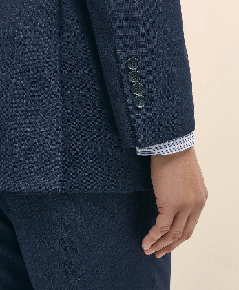 Traditional Fit Wool Pinstripe 1818 Suit
