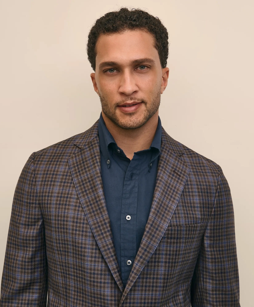 Classic Fit Wool Plaid-Gingham Sport Coat