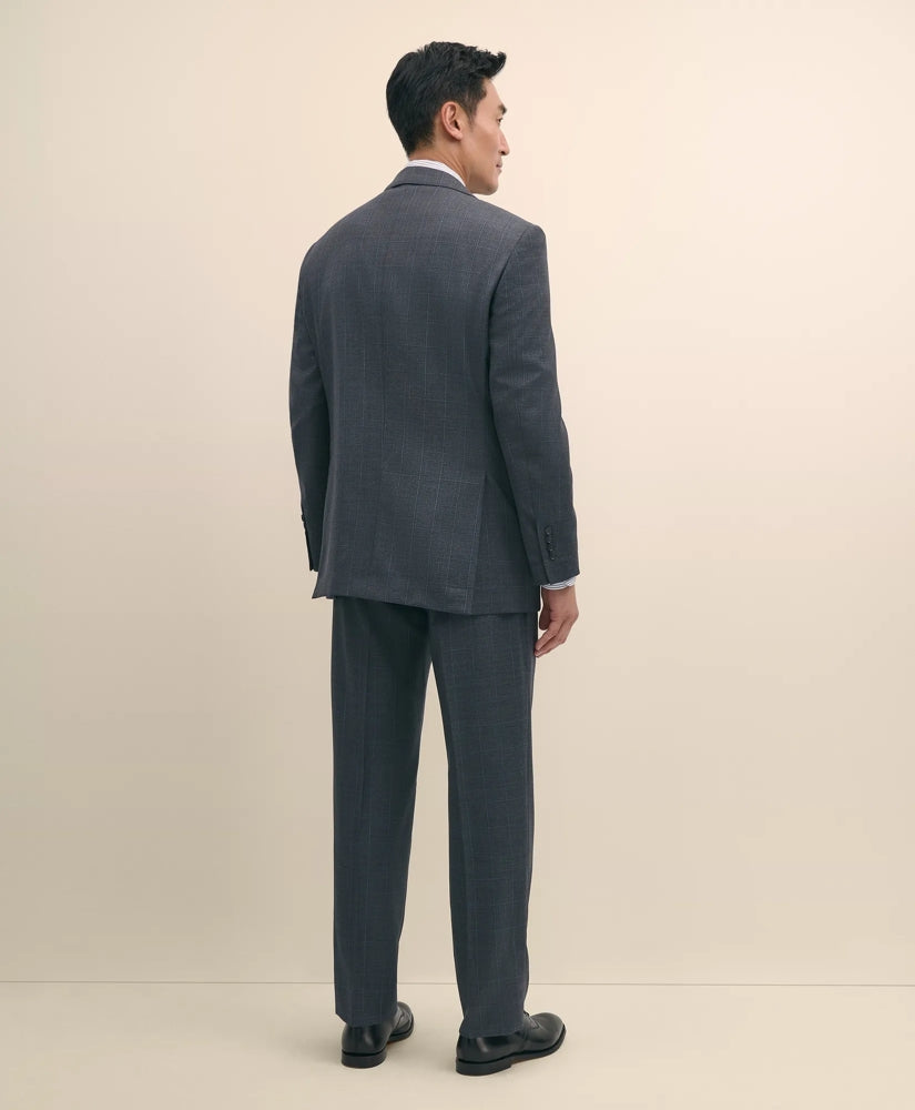 Traditional Fit Wool Windowpane 1818 Suit