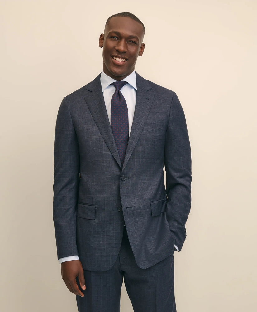 Traditional Fit Wool Windowpane 1818 Suit