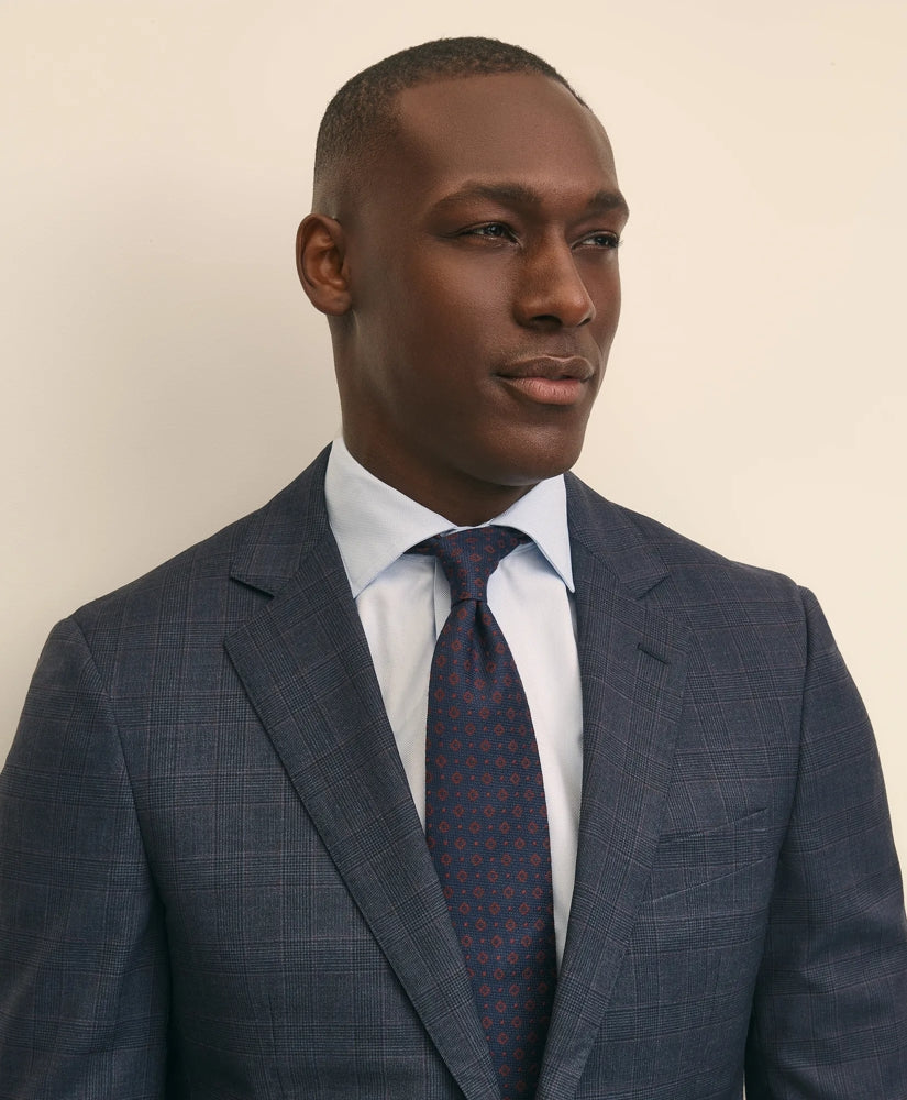 Traditional Fit Wool Windowpane 1818 Suit