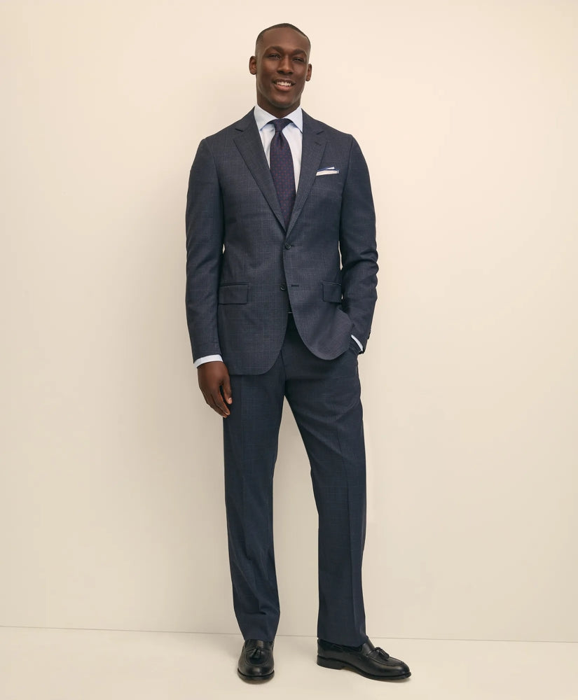 Traditional Fit Wool Windowpane 1818 Suit