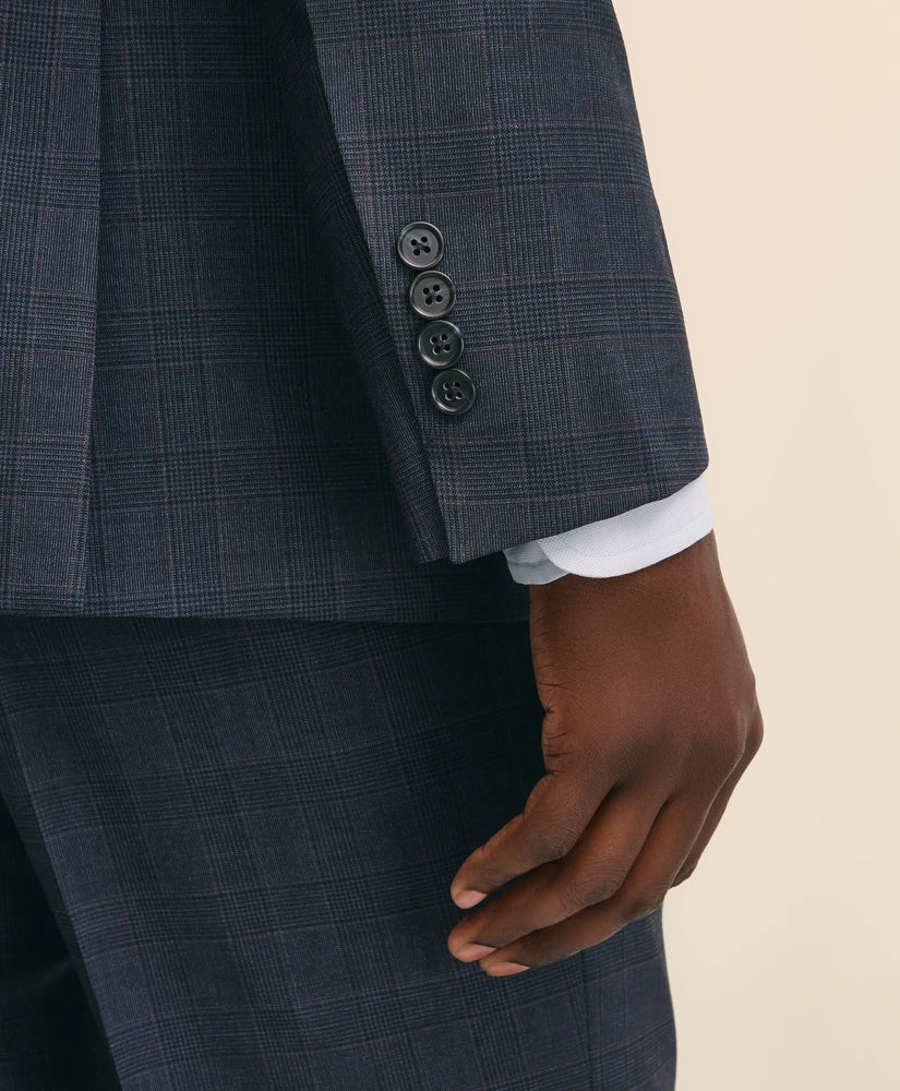 Traditional Fit Wool Windowpane 1818 Suit