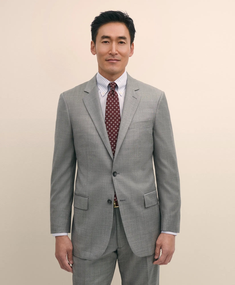 Traditional Fit Wool Sharkskin 1818 Suit