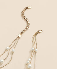 Triple Strand Faux-Pearl Necklace