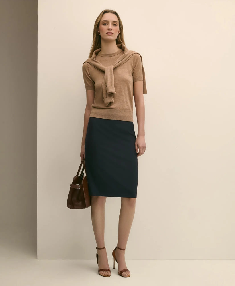 Ultimate Merino Wool Short-Sleeve Sweater Shell