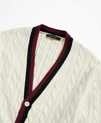 Vintage-Inspired Supima® Cotton Tennis Cardigan