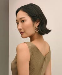 Vintage-Inspired Textured Door Knocker Hoop Earrings