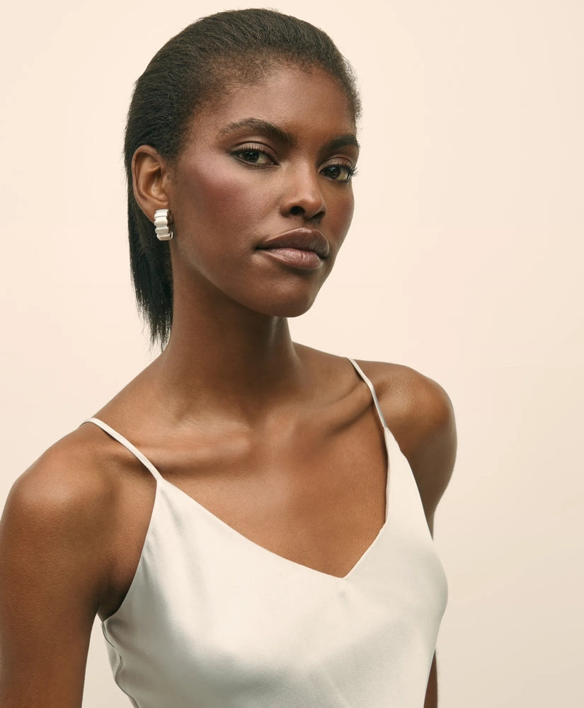 V-Neck Camisole in Washable Silk Charmeuse