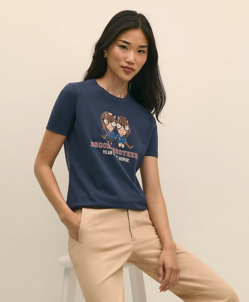 Women's Lunar New Year 100% Cotton Graphic T-Shirt