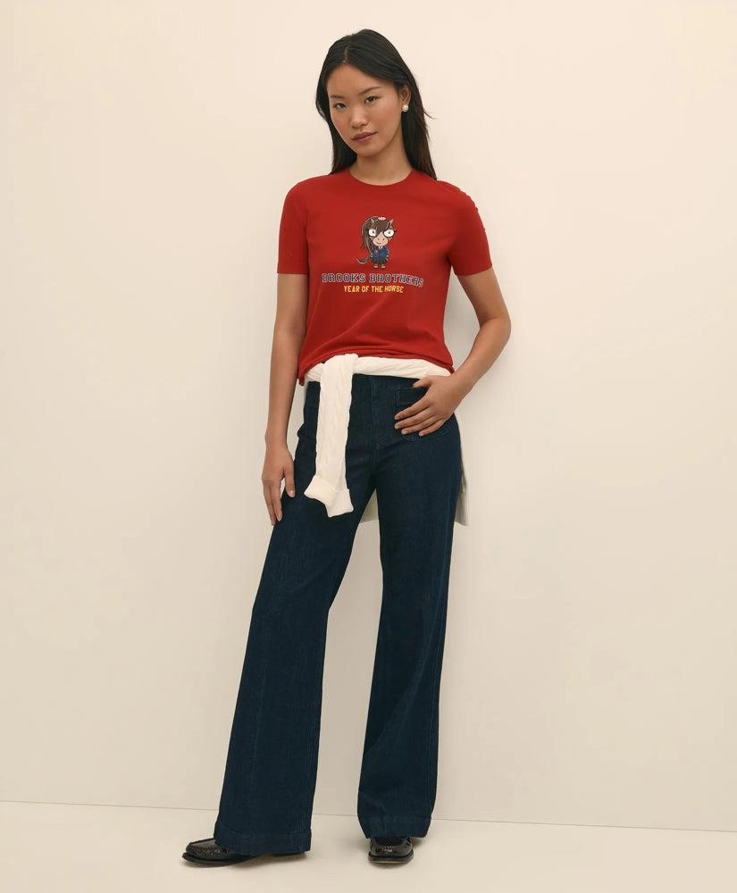 Women's Lunar New Year 100% Cotton Graphic T-Shirt