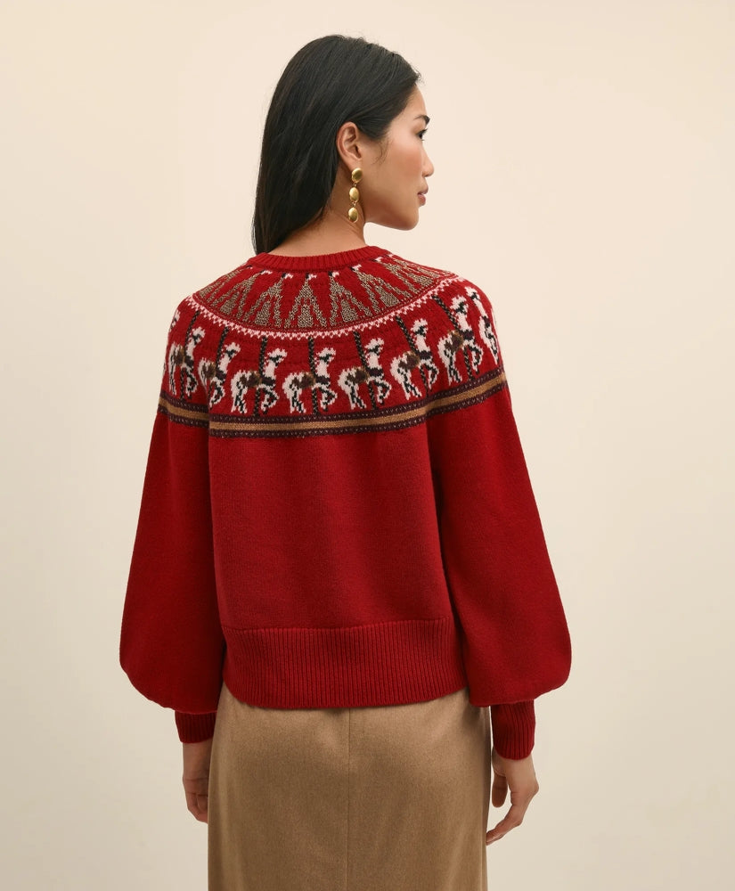 Women's Lunar New Year Merino-Wool-Blend Cardigan