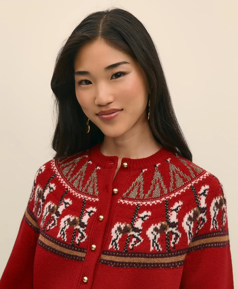 Women's Lunar New Year Merino-Wool-Blend Cardigan