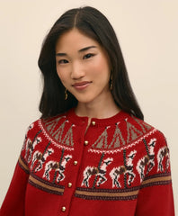 Women's Lunar New Year Merino-Wool-Blend Cardigan