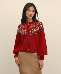 Women's Lunar New Year Merino-Wool-Blend Cardigan
