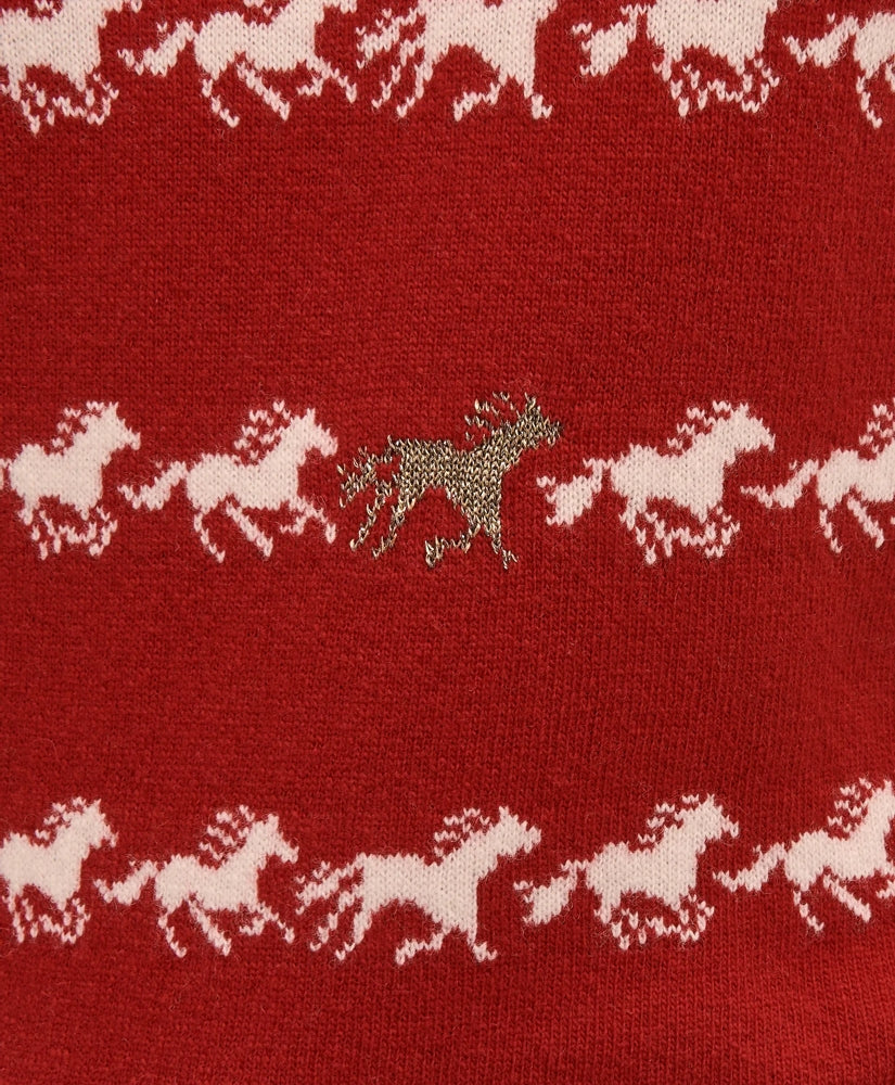 Women's Lunar New Year Merino-Wool-Blend Crewneck Sweater