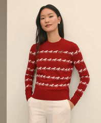 Women's Lunar New Year Merino-Wool-Blend Crewneck Sweater