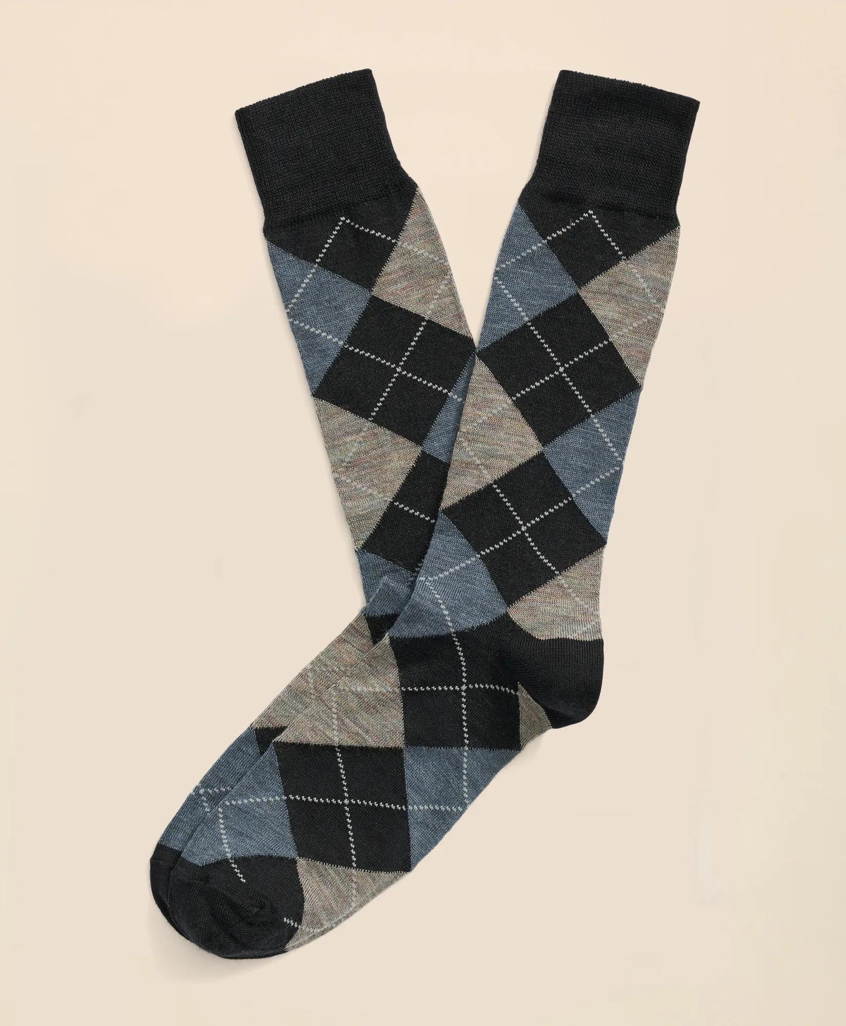 Wool Blend Argyle Socks