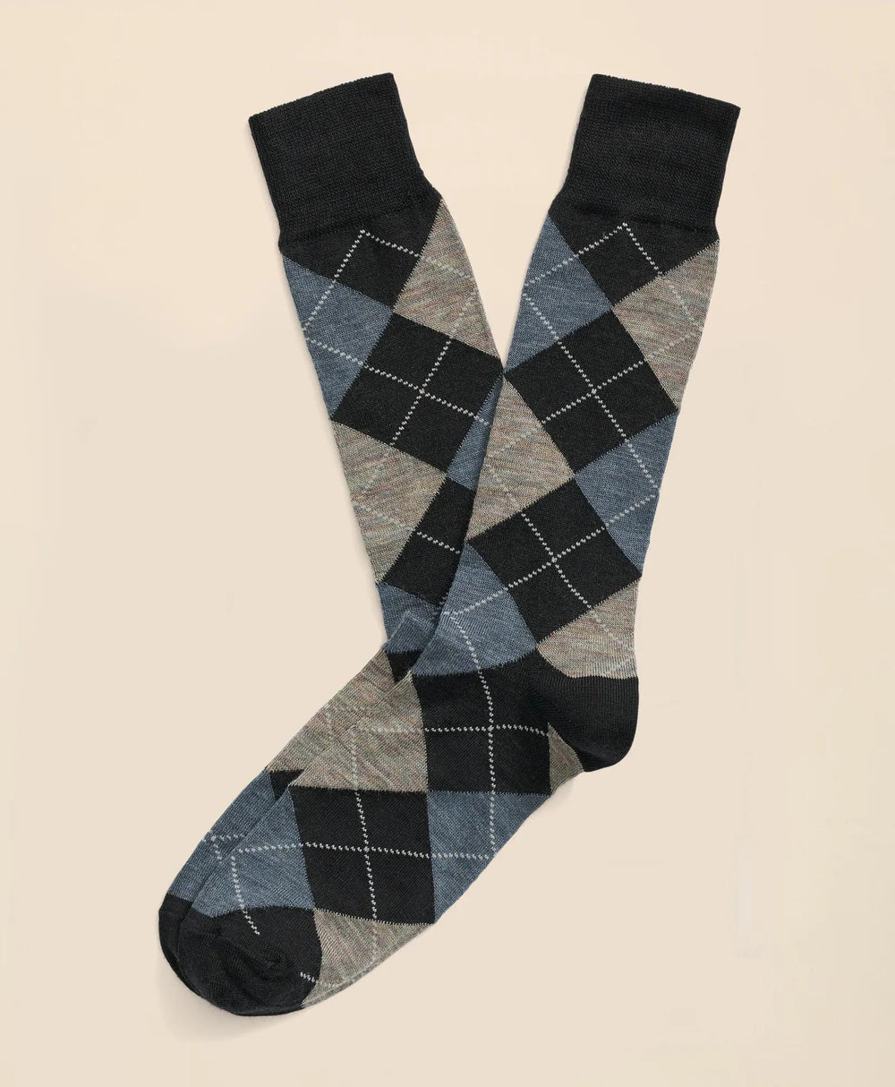 Wool Blend Argyle Socks