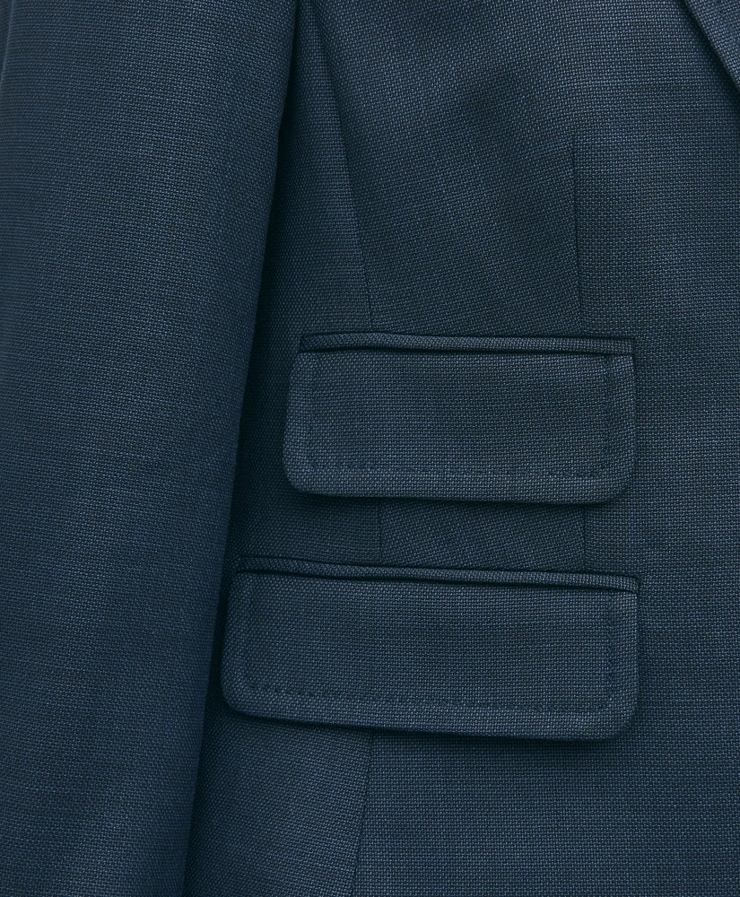 Wool-Blend Shrunken Fit Hopsack Jacket
