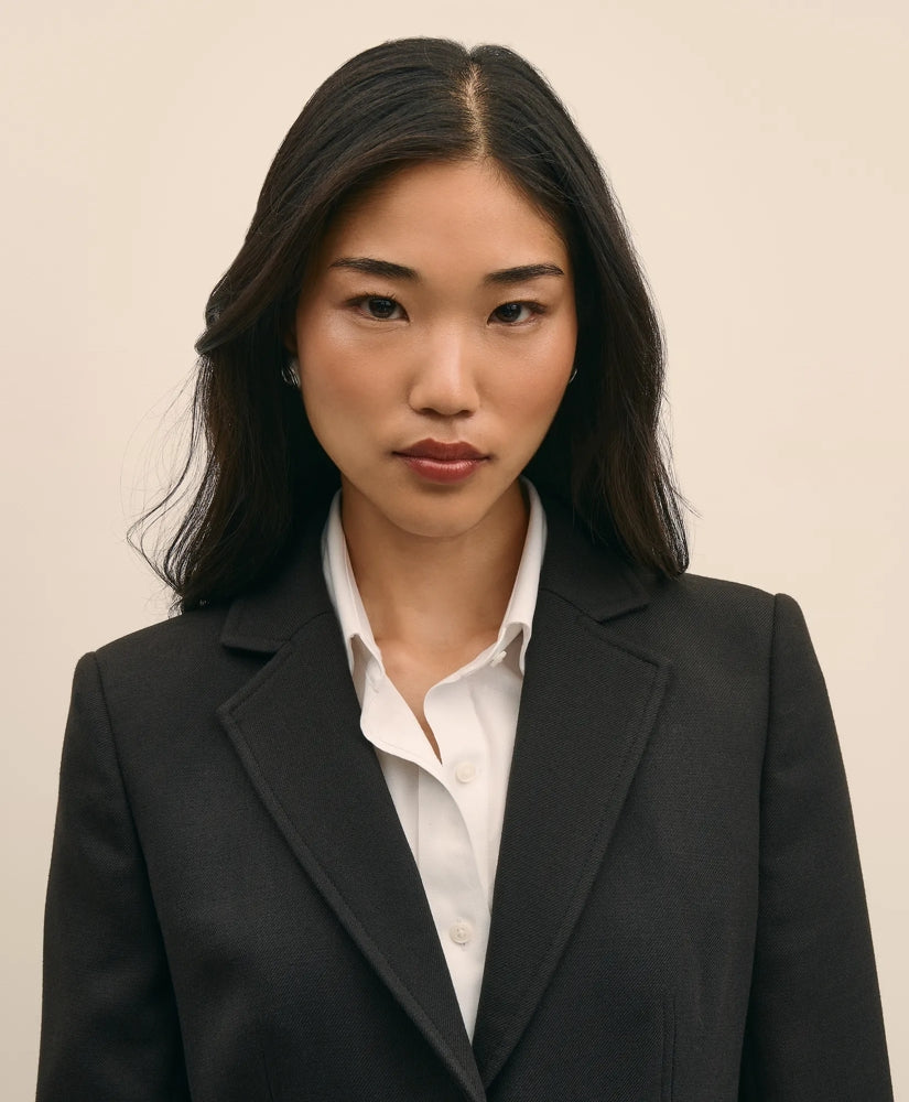 Wool-Blend Horsebit Detail Jacket