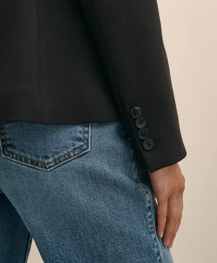Wool-Blend Horsebit Detail Jacket