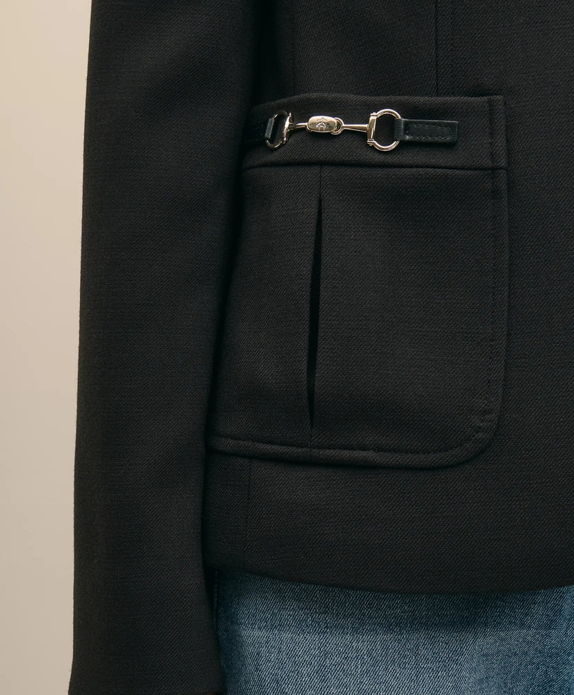 Wool-Blend Horsebit Detail Jacket