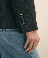 Military Boucle Belted Jacket