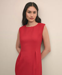 Wool Blend Tulip Sheath Dress