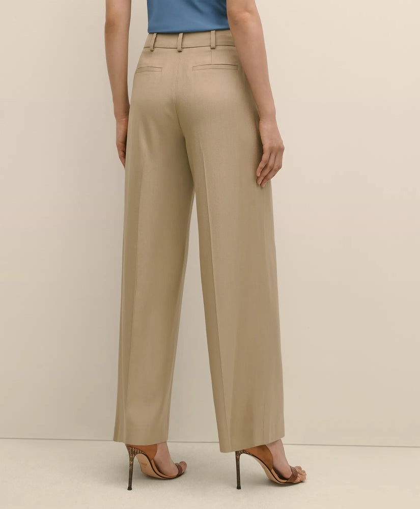 Wool-Blend Wide-Leg Pants