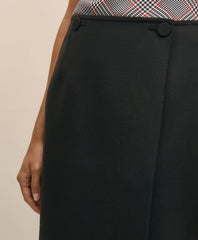 Wool Blend Wrap Skirt