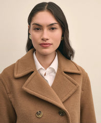 Wool Double-Faced Cropped Peacoat